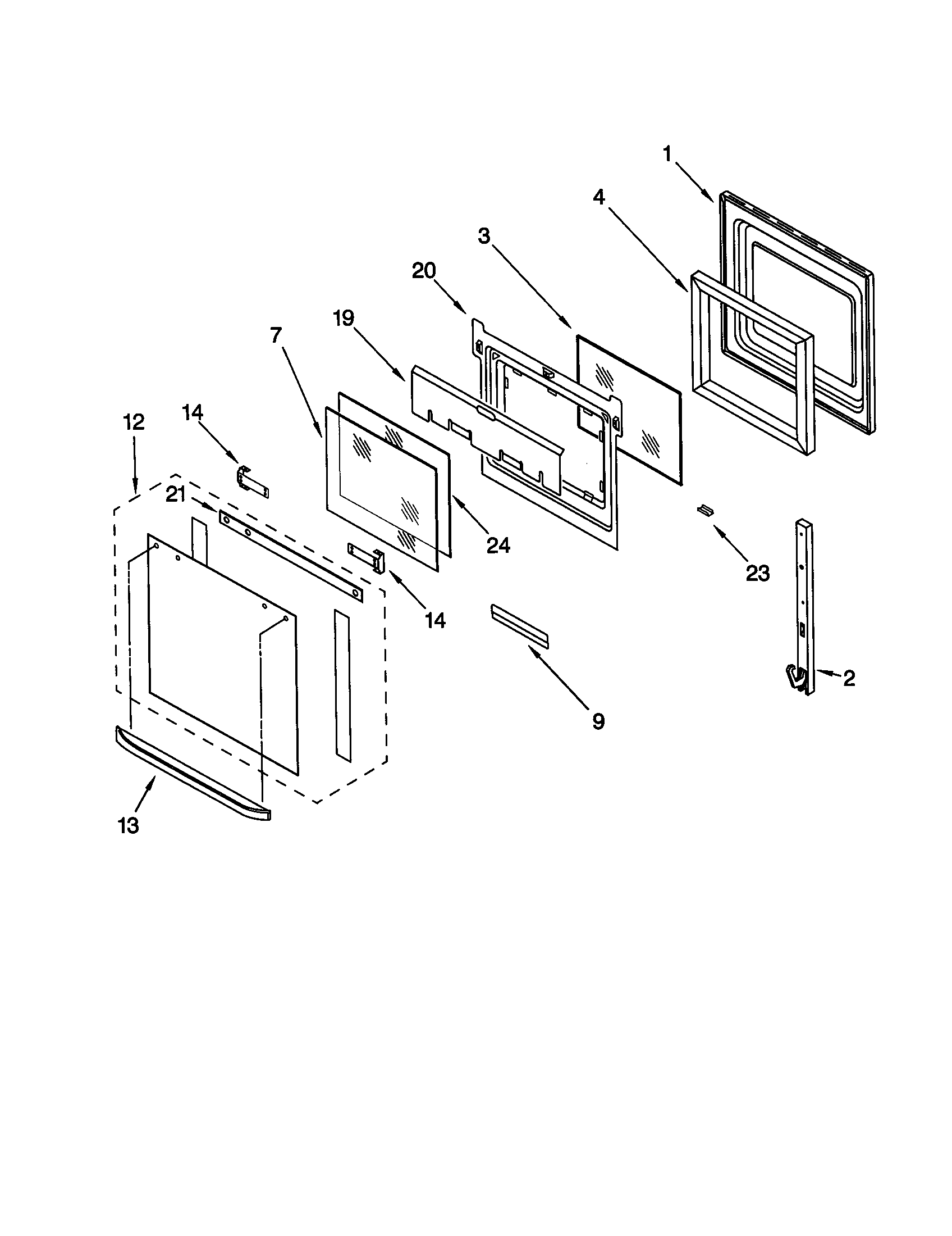 Oven door