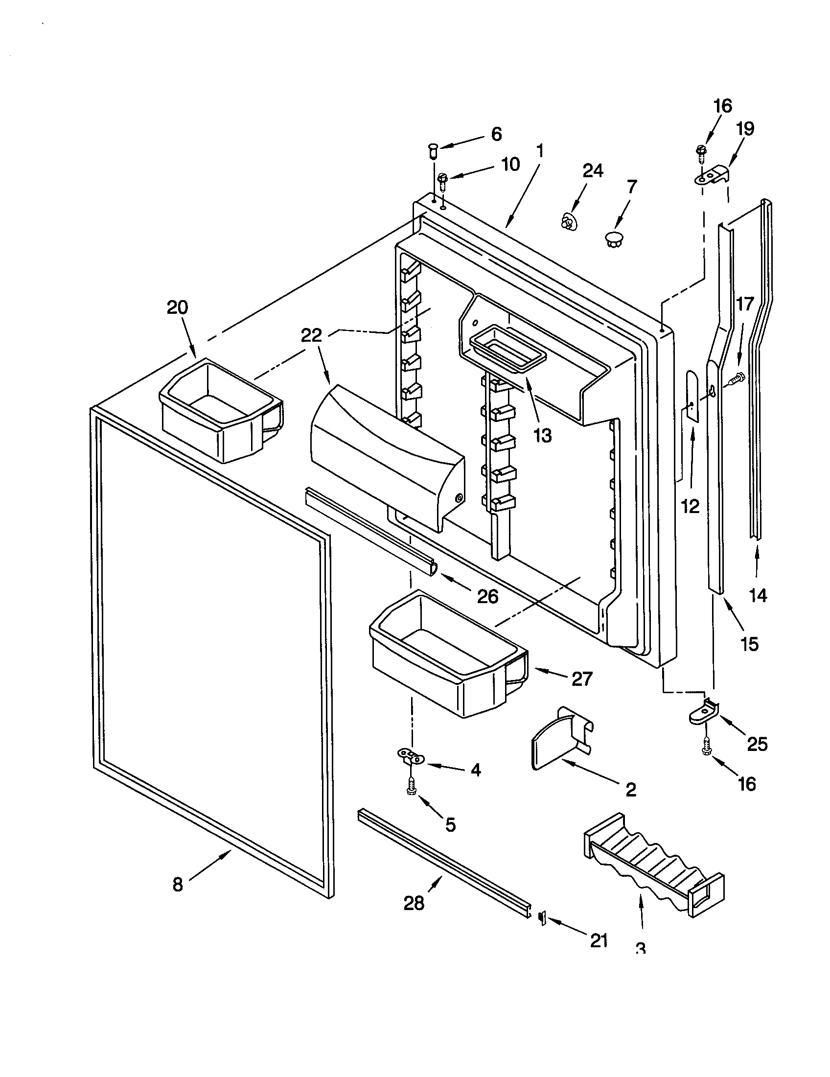 Refrigerator door