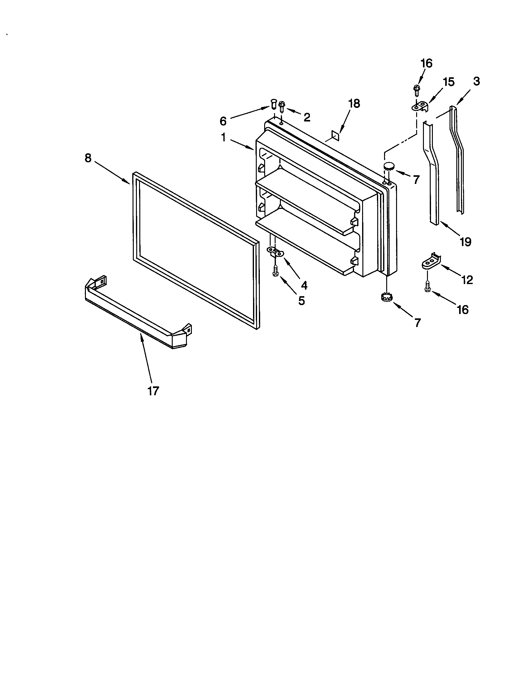 Freezer door