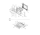 Amana ACF3375AC-PACF3375AC1 oven door and storage drawer diagram