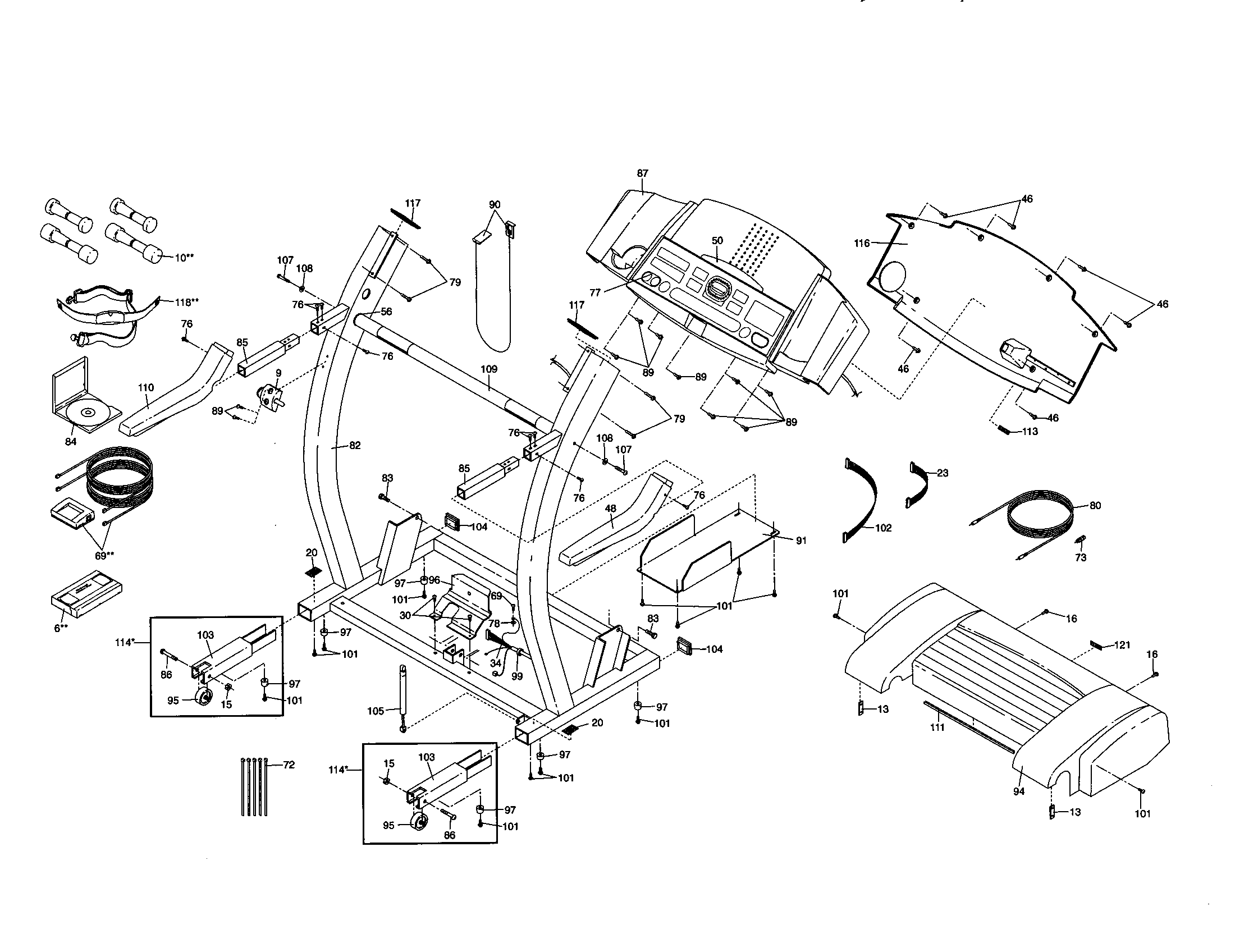 Console and motor hood