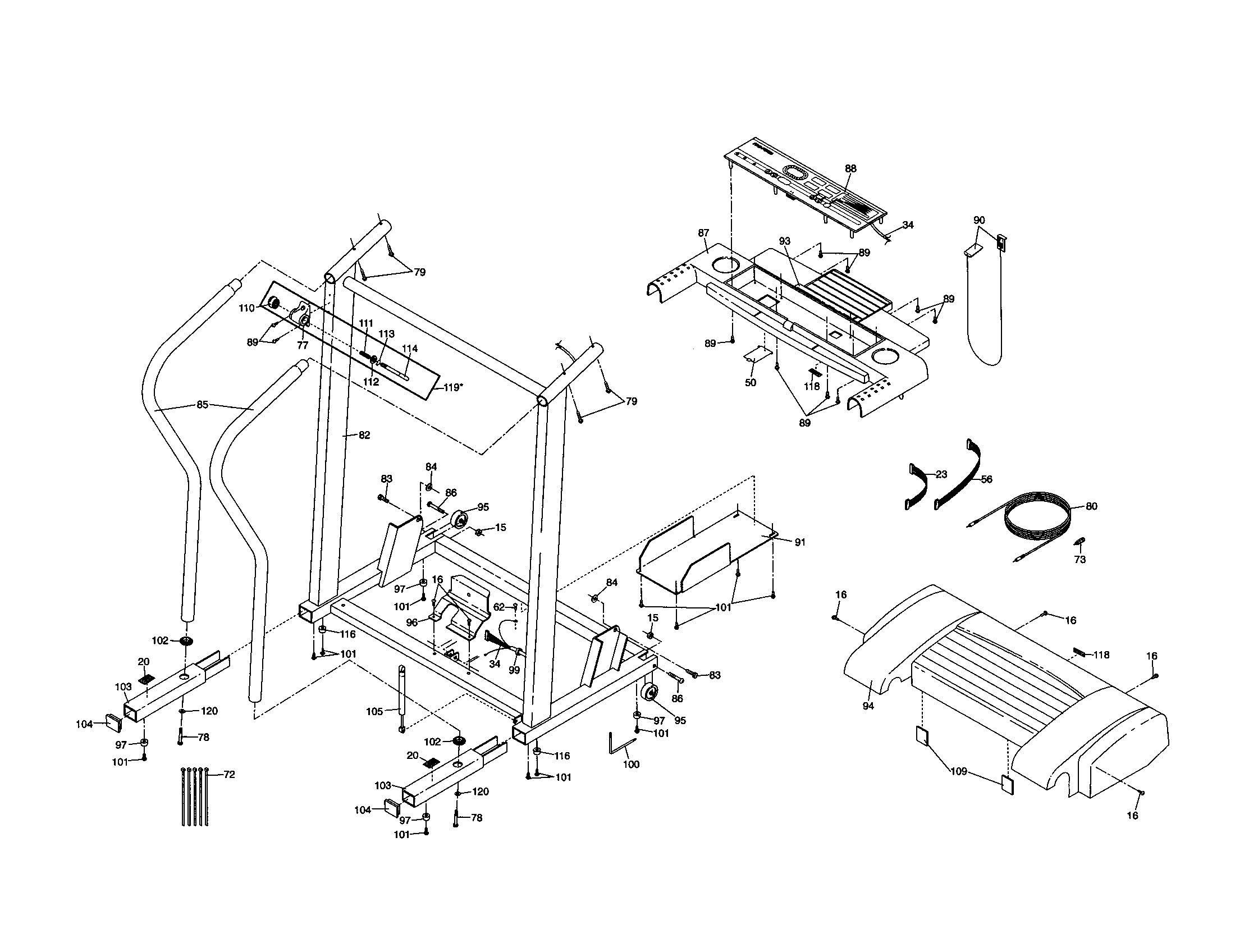 Console and motor hood