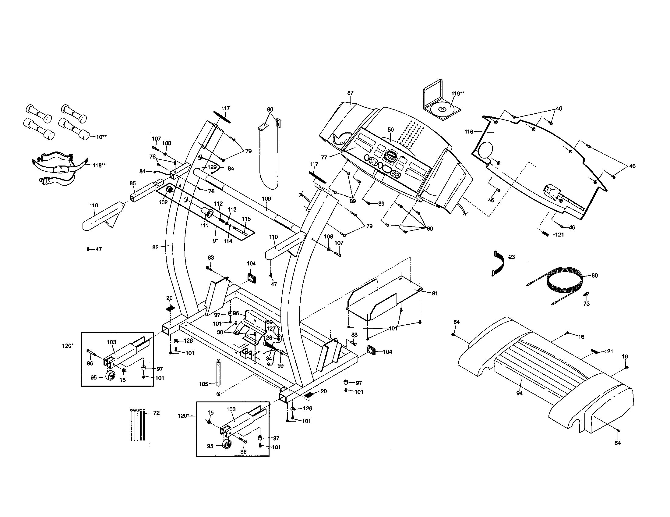 Console and motor hood