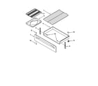 Whirlpool RF196LXJT0 drawer and broiler diagram
