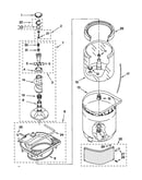 Agitator, basket and tub