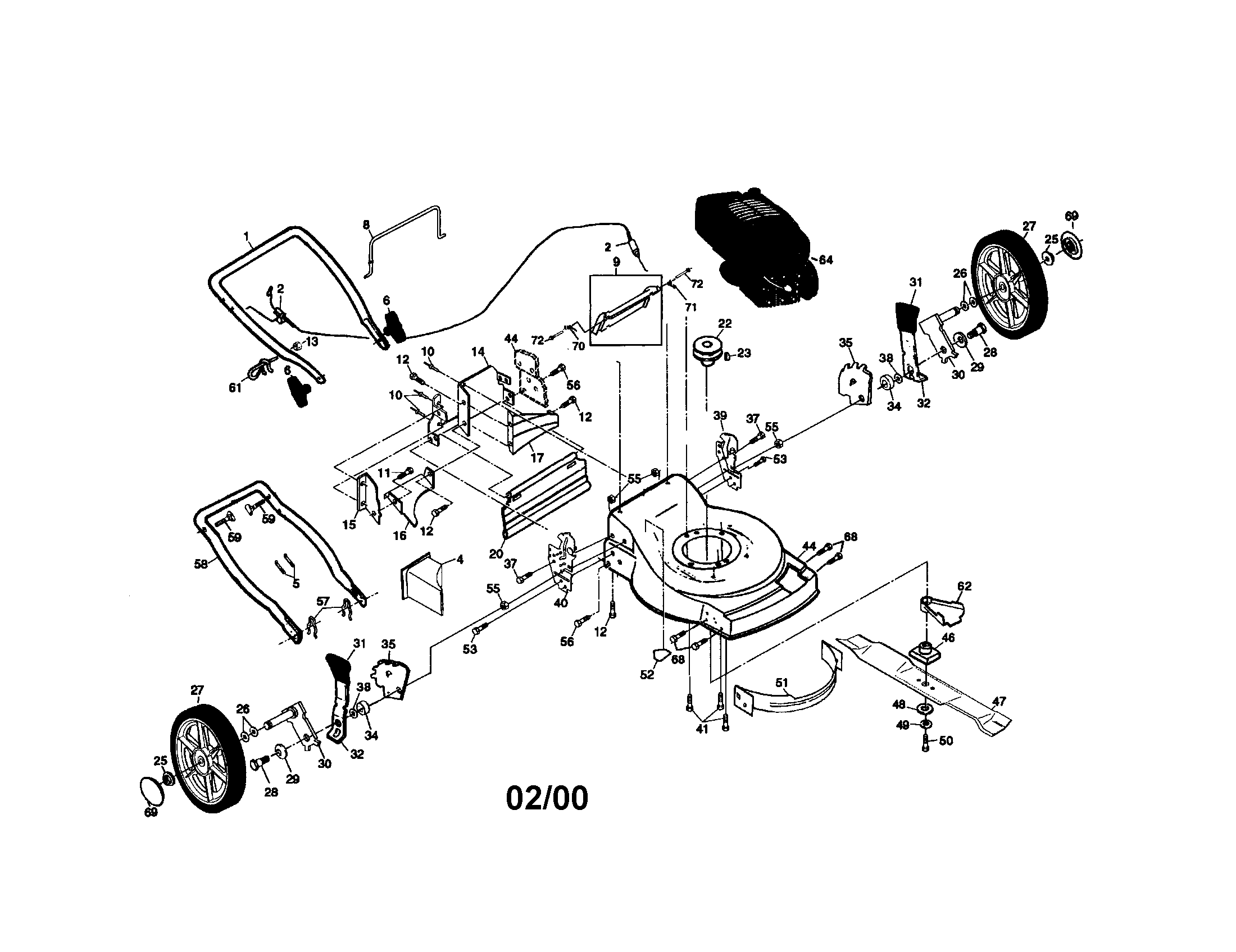 Rotary lawn mower