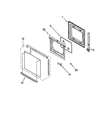Lower oven door