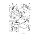 Kenmore 11070912990 top and console diagram