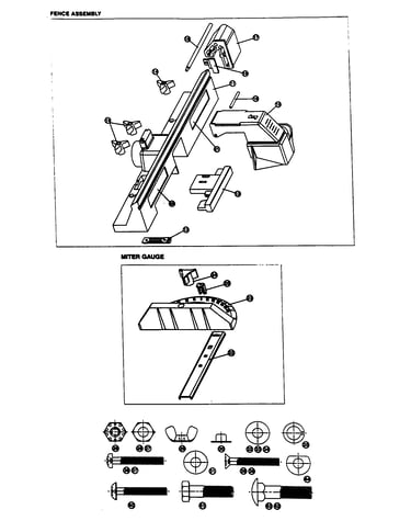 Fence assembly/miter gauge