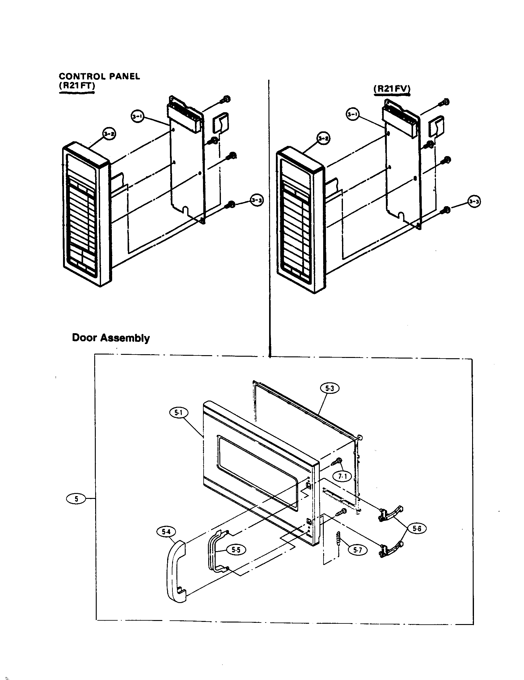 CONTROL PANEL/DOOR ASSEMBLY