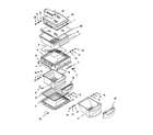 KitchenAid KSRB22FHBL00 refrigerator shelf diagram