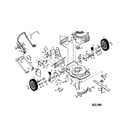 Poulan PR6Y22CHA power propelled rotary lawn mower diagram