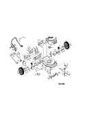 Power propelled rotary lawn mower