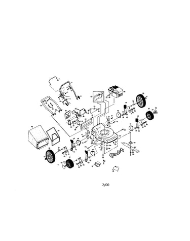 Power propelled rotary lawn mower