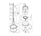 Kenmore 11020942992 agitator, basket and tub diagram