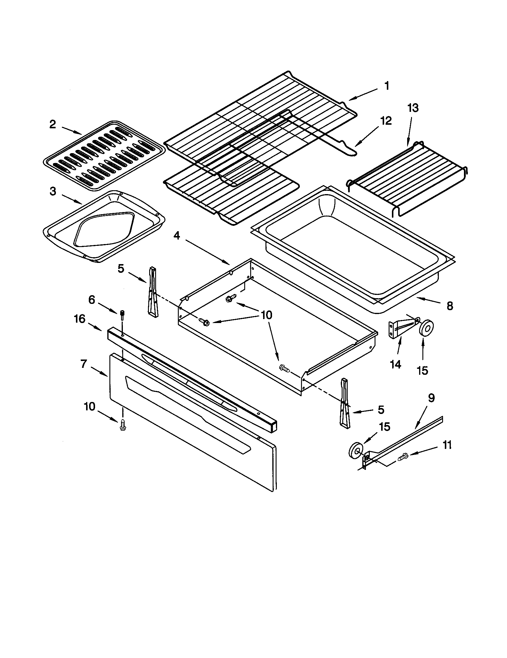 Drawer and broiler