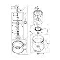Kenmore 11020957992 agitator, basket and tub diagram