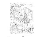 Kenmore 11070182000 lower cabinet and front panel diagram