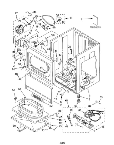 Lower cabinet and front panel