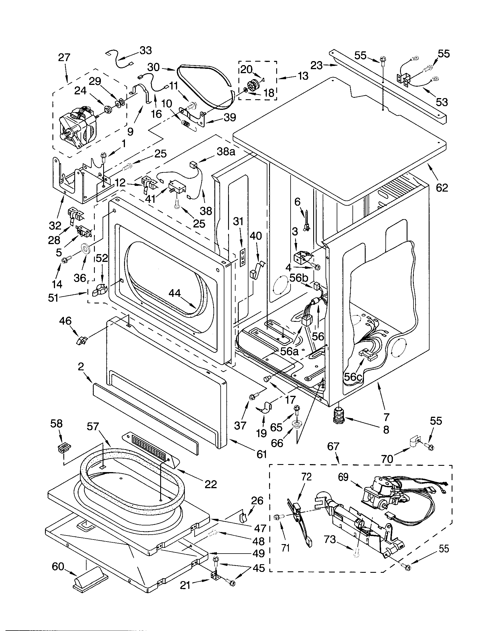 UPPER CABINET AND FRONT PANEL