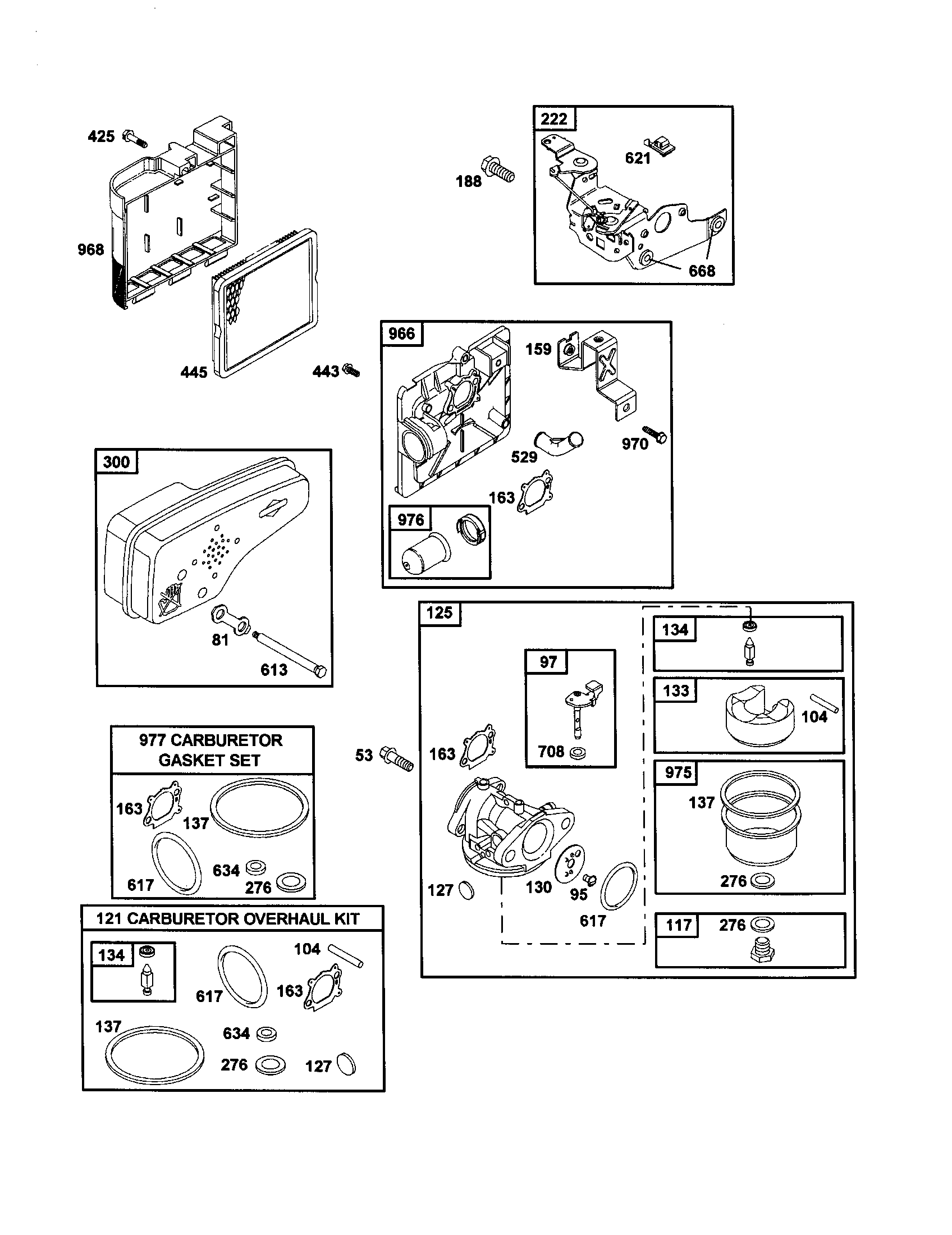 Carburetor overhaul kit