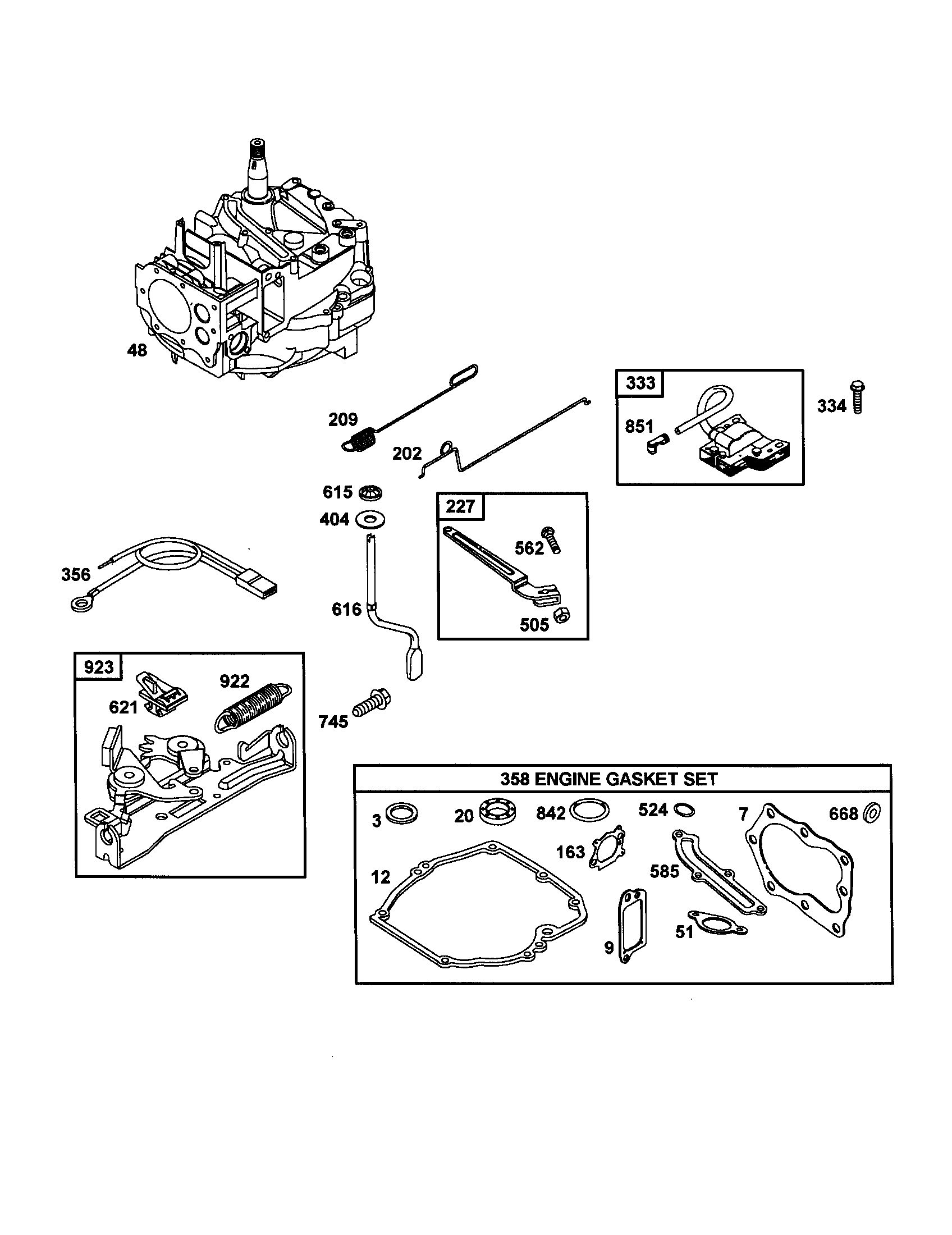 Engine gasket set