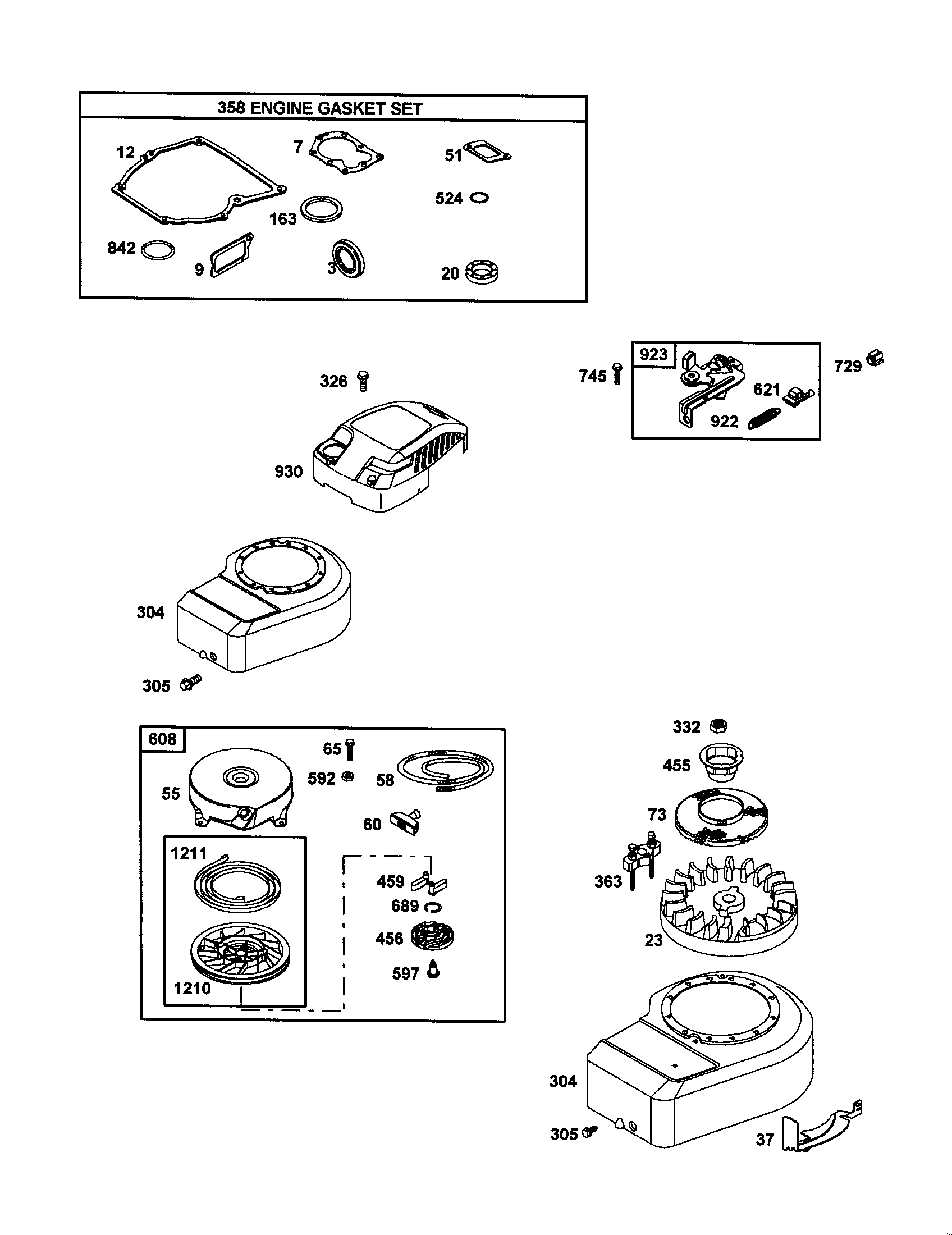 Engine gasket set
