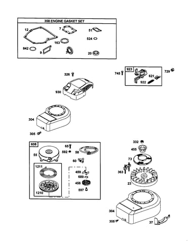 Engine gasket set