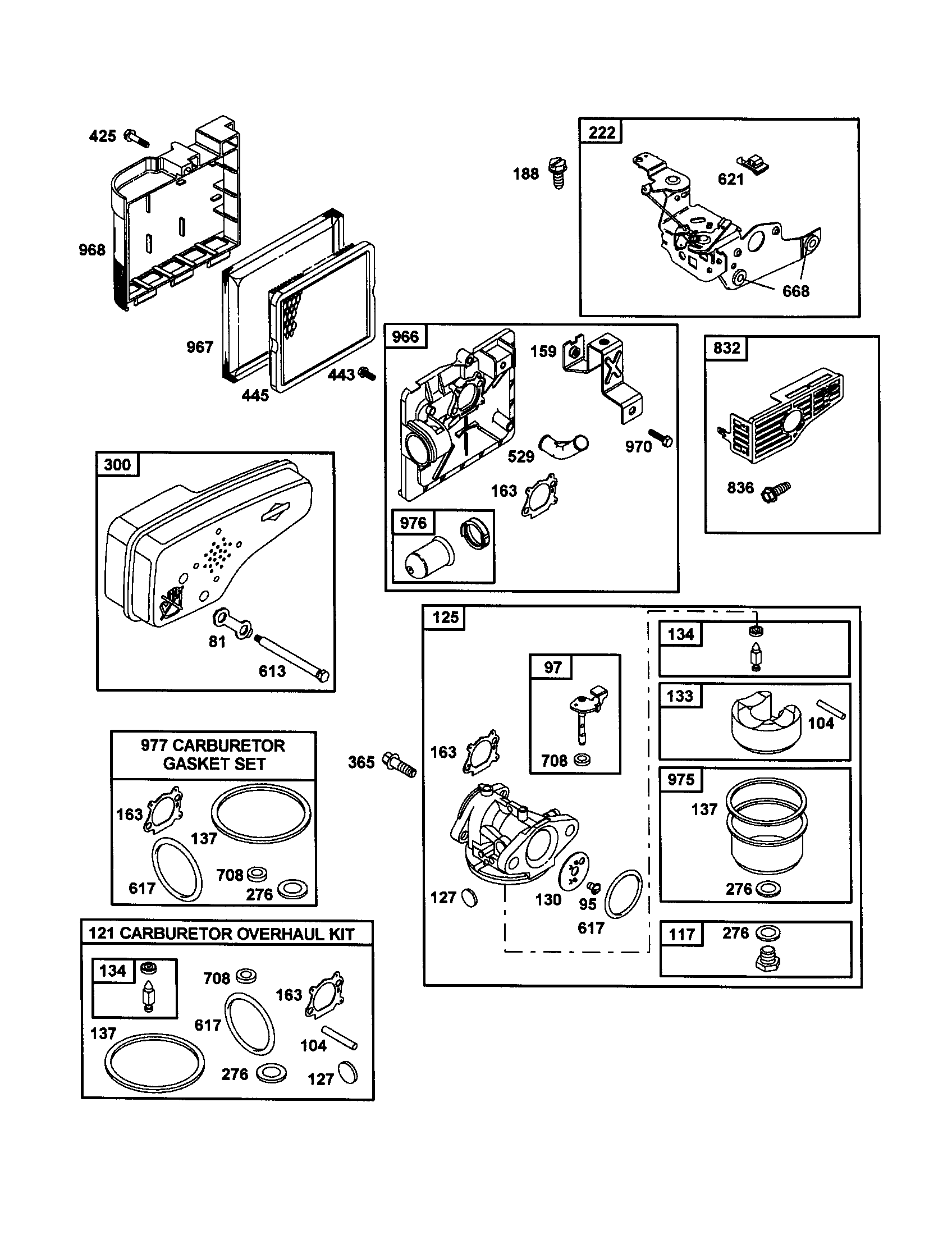 Caburetor gasket set