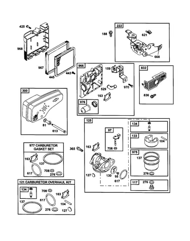 Caburetor gasket set