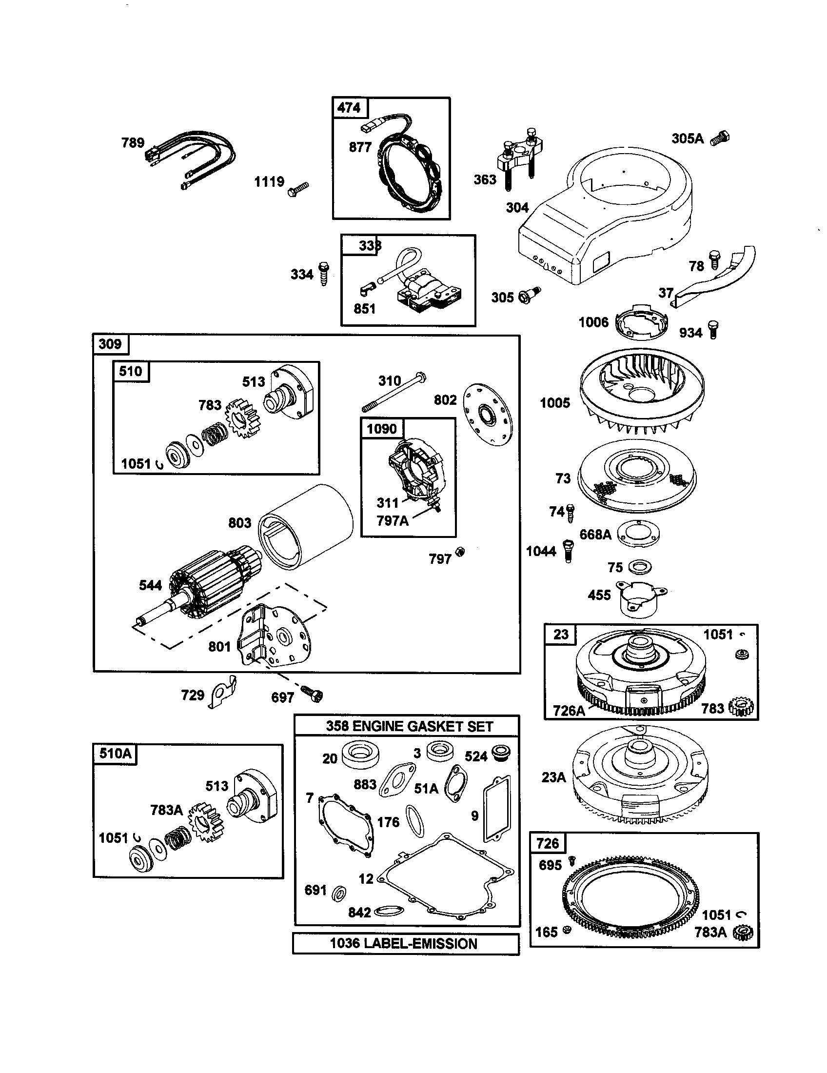 Engine gasket set