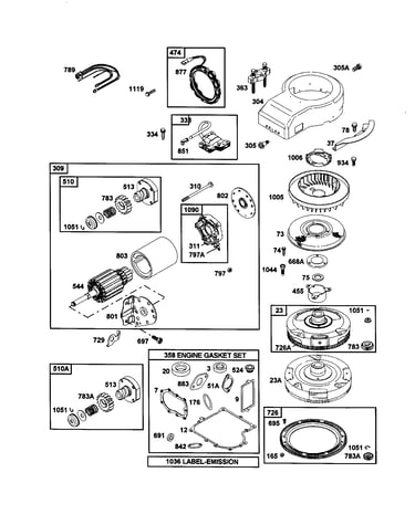 Engine gasket set