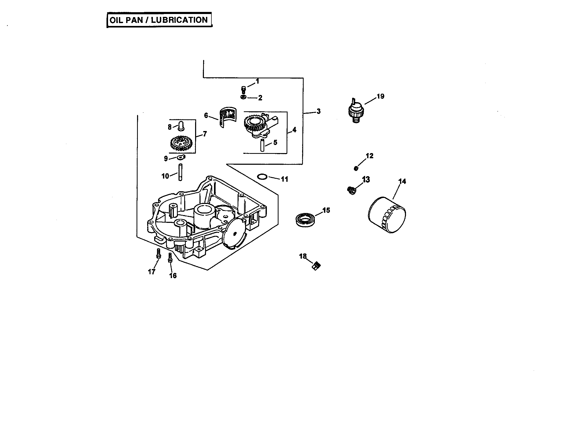 Oil pan/lubrication