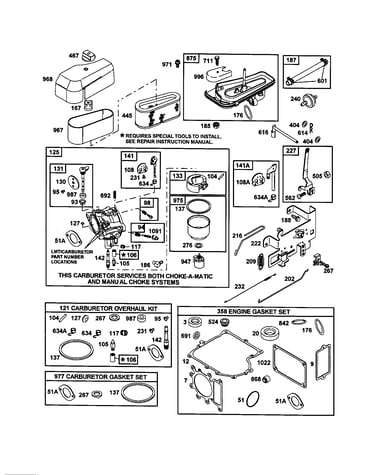 Carburetor overhaul kit