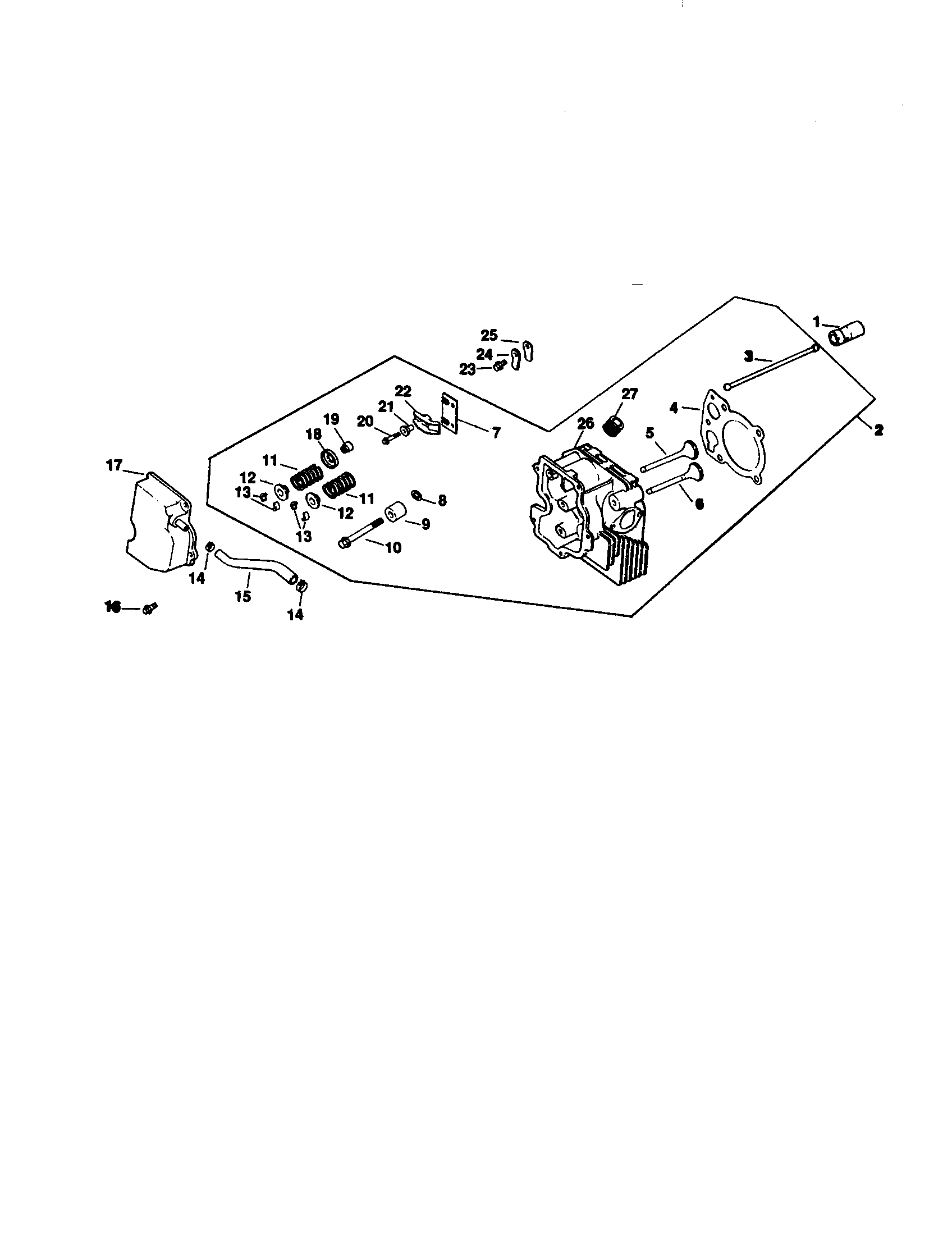 Cylinder head, valve and breather