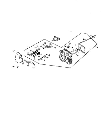Cylinder head, valve and breather