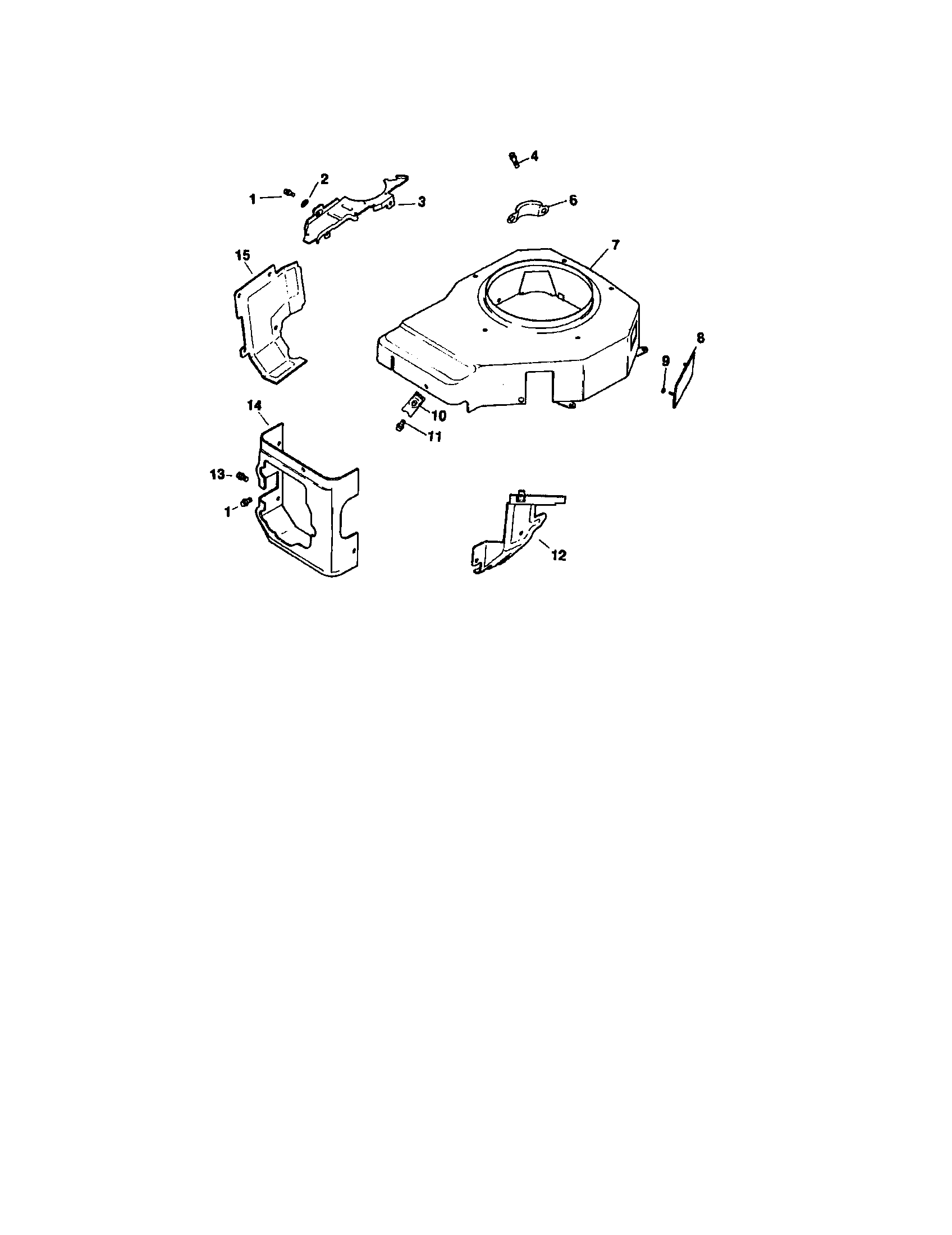 BLOWER HOUSING AND BAFFLES