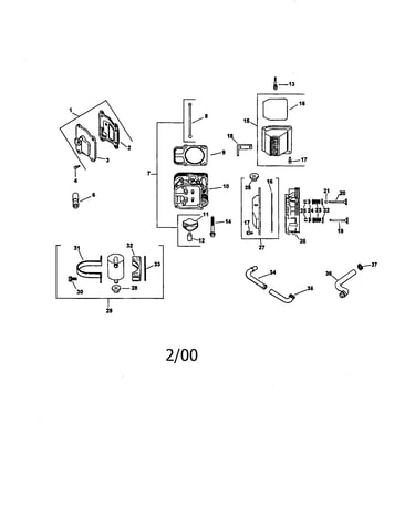 Cylinder head, valve and breather