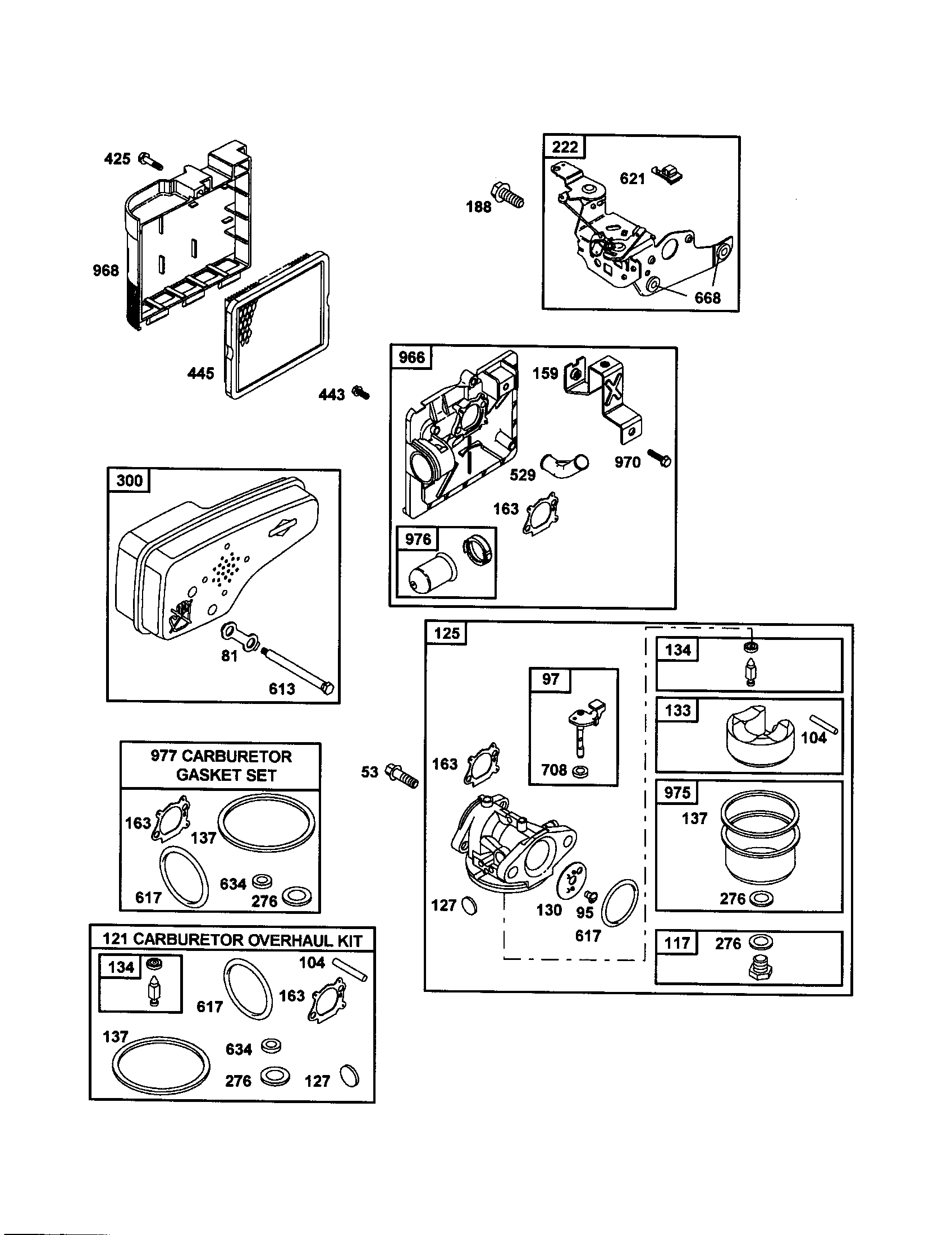 Carburetor overhaul kit