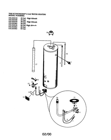 6 gas water heater