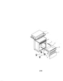 3 drawer roll-away w/panel