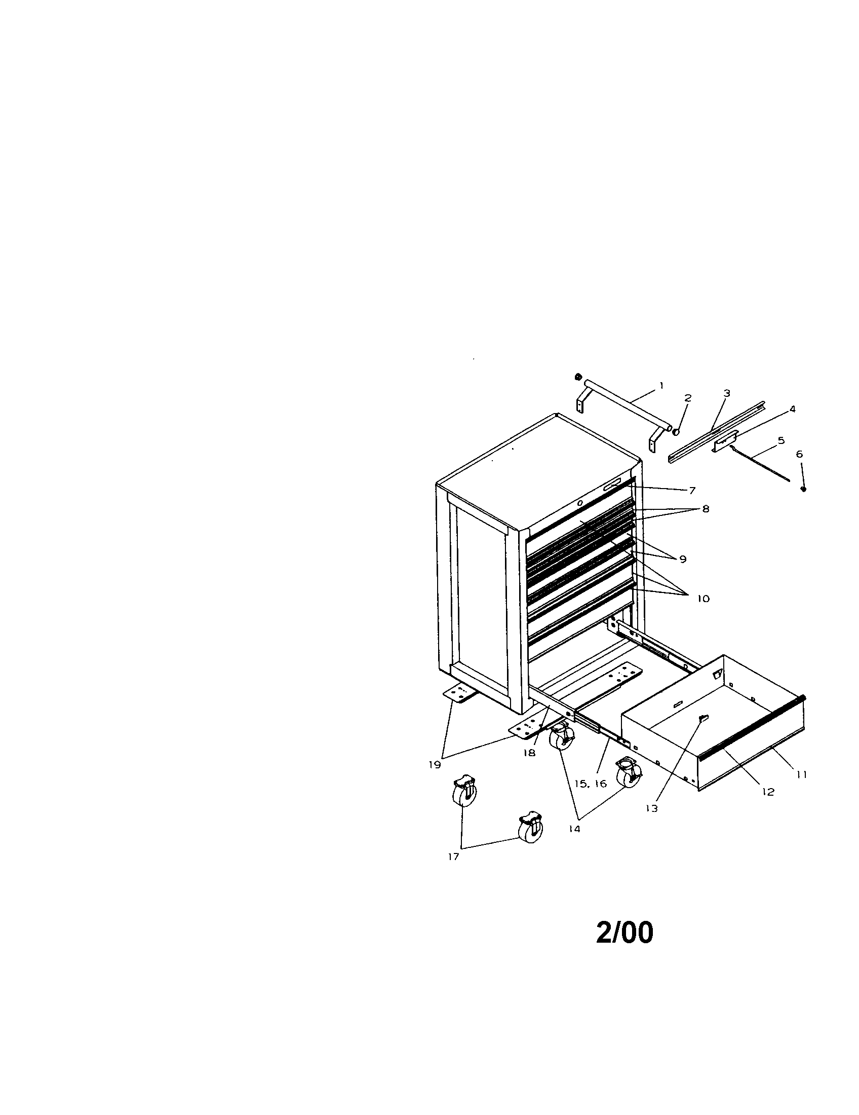 8-DRAWER BALL BEARING R0LL-AWAY