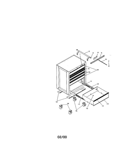 6-drawer ball bearing roll away