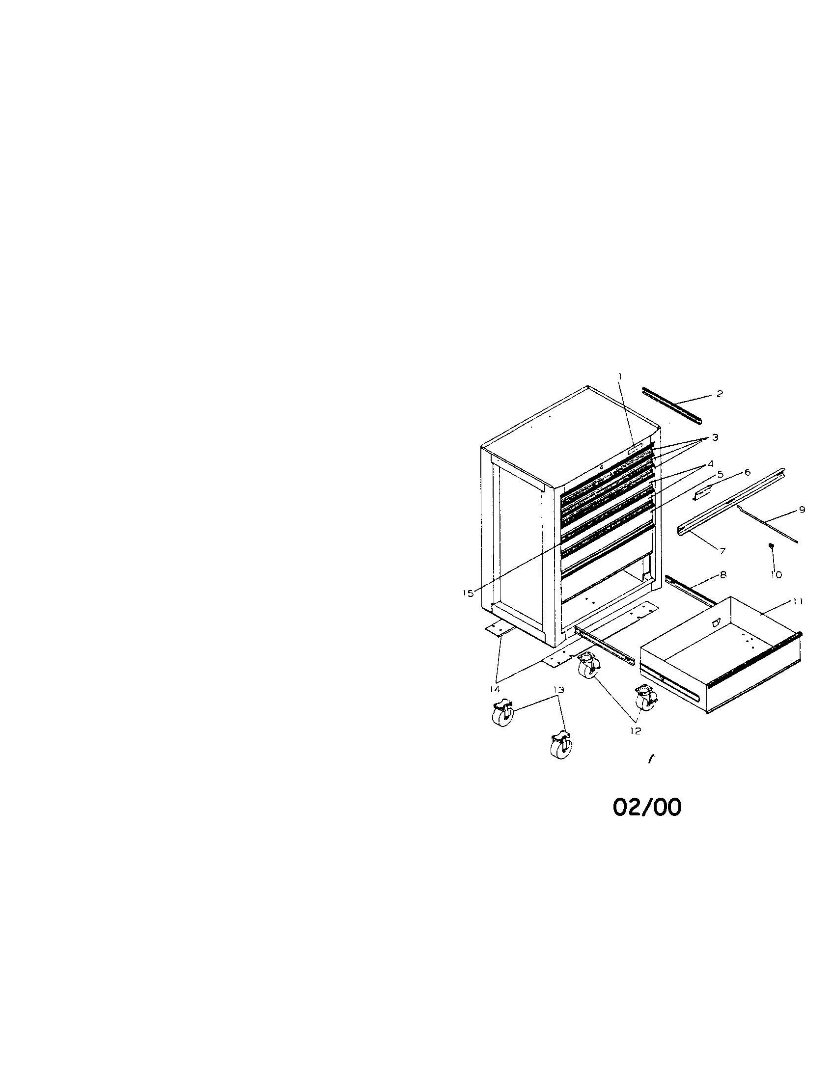 8-drawer professional roll-away