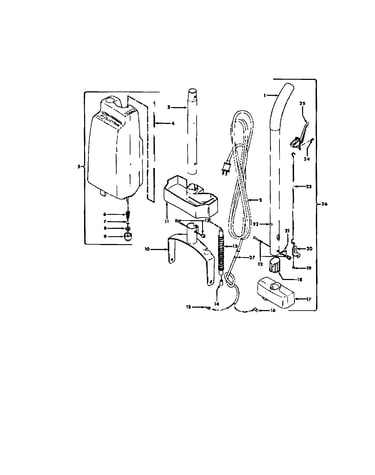 Handle and tank