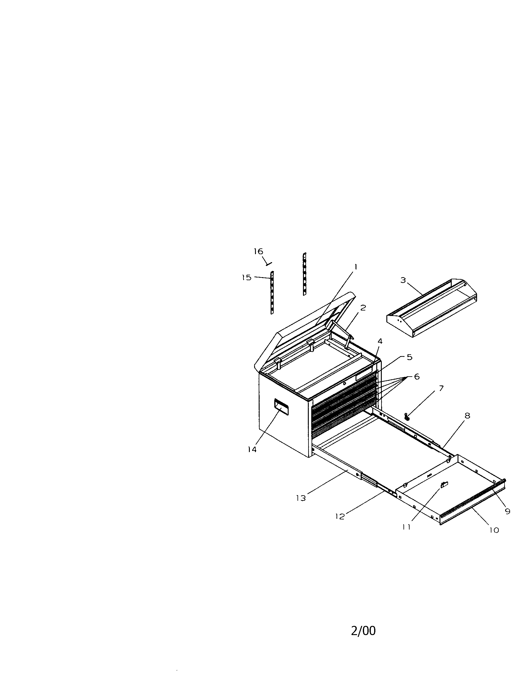 6 drawer ball bearing chest