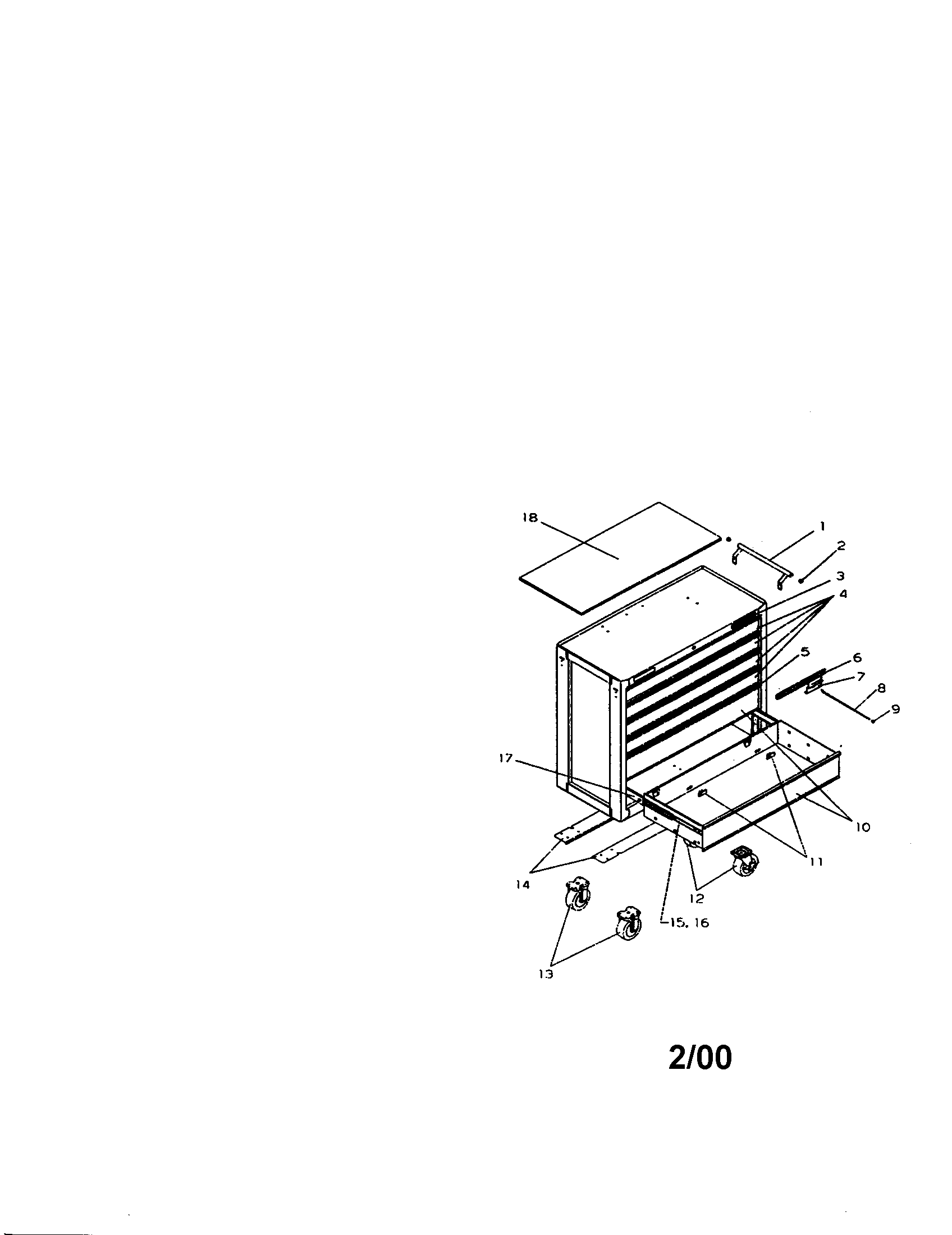 40" 6 drawer full width