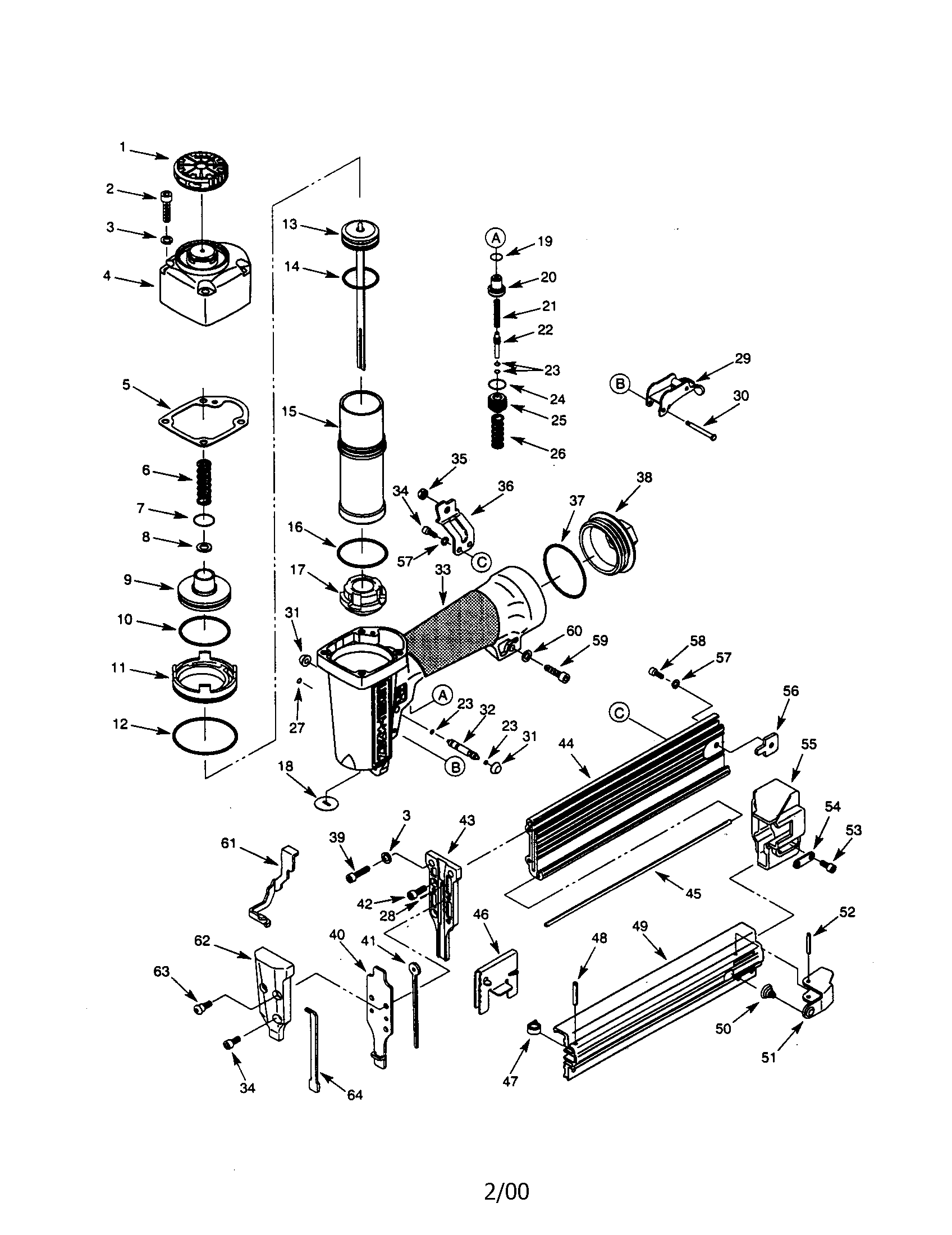 Combination nailer/stapler