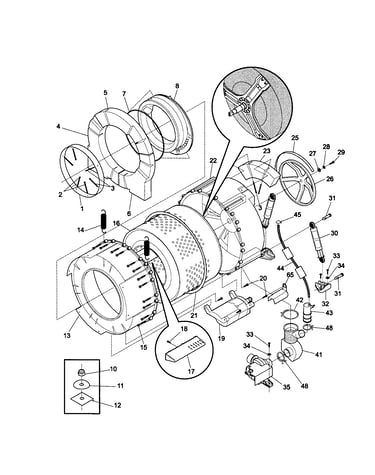 Tub and motor