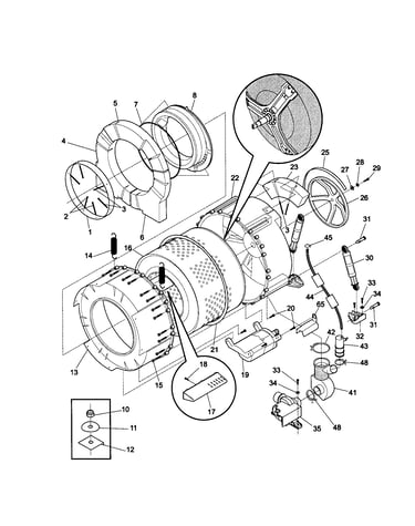 Tub and motor